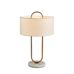 Nordic Rose Gold Rack Marble Table Lamp WitFabric ClotLampshade Desk For Bedroom Bedside E27 Light