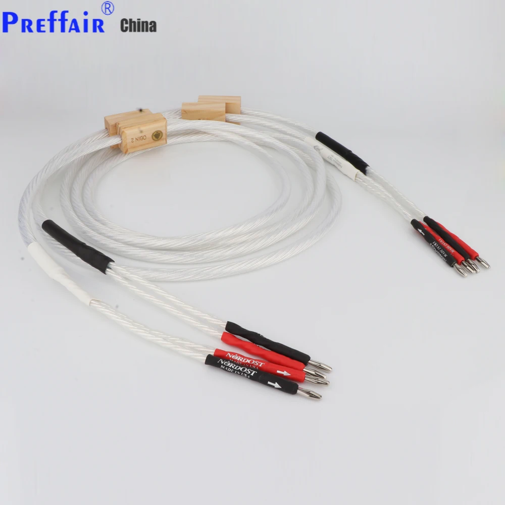 Nordost kabel koneksi speaker hifi, kabel koneksi amplifier daya, speaker surround, kabel speaker hifi, colokan pisang