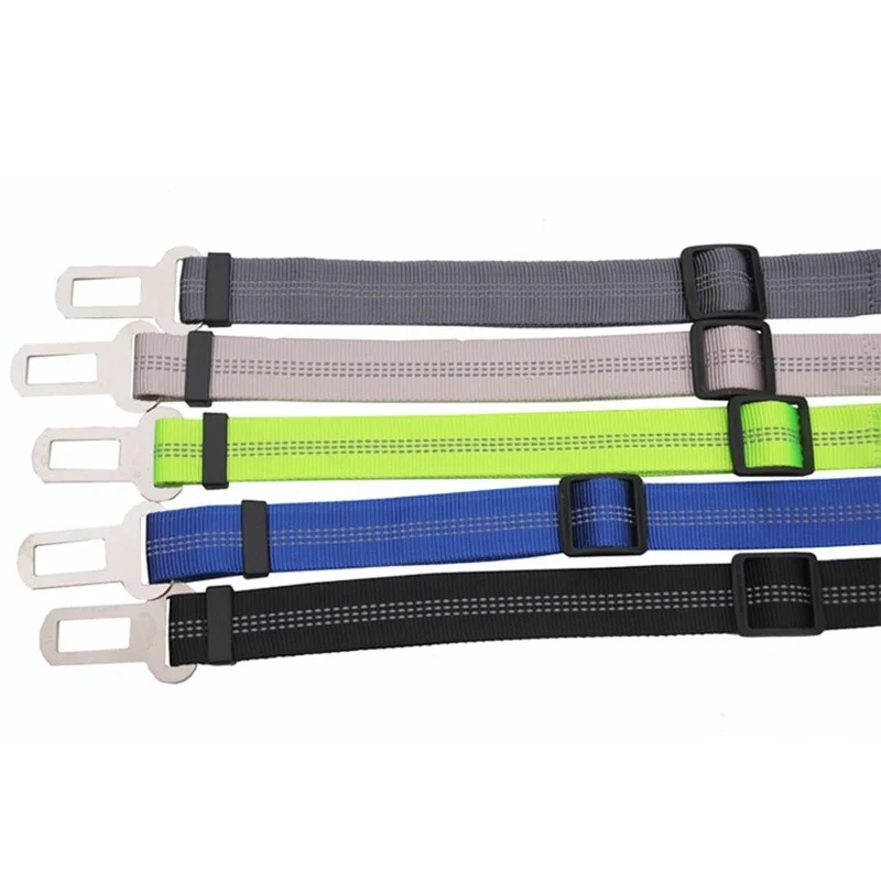 Dog Seat Belt Adjustable Pet Car leash Harness Safety Leads for Vehicle  Elastic Car Safety Belt