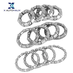 X Autohaux 12pcs Bicycle Headset Steel 20 16 9 7 Balls Bike Axle Wheel Ball Frame Bearing Headset Caged Retainer Replacement