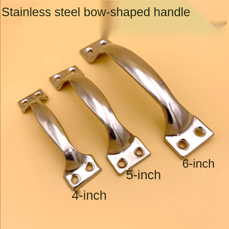 Stainless Steel Bow Handle Luggage Cabinet Drawer Wooden Ordinary Simple Handle Hollow Door Handles for Furniture Drawer Pulls