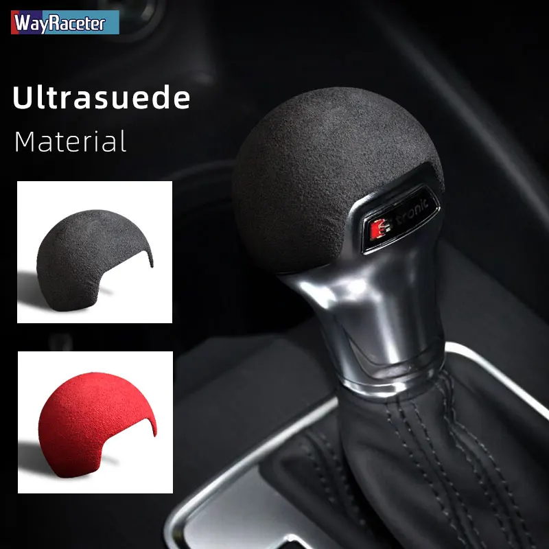 Ultrasuede Top Suede Car Wrapping ABS Gear Shift Knob Cover Sticker For Audi TT TTS MK3 8S A3 8V S3 Q2 SQ2 Accessories