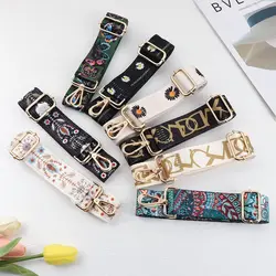 Replacement Colored Nylon Bag Strap Women Fashion Wide Handbag Chain Belt Shoulder Adjustable Zebra Pattern Bag Accessories