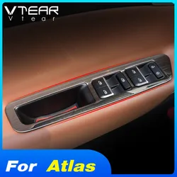 Vtear For Geely Atlas Emgrand NL-3 Proton X70 window switch cover glass lifting trim frame interior control panel styling 2019