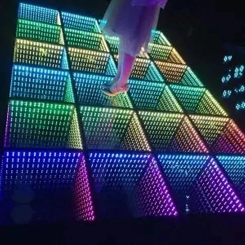 

RGB Dance Tiles Panels Portable Glass Disco Night Club Ce Rohs Dmx 3d Infinity Mirror Led for Wedding Party