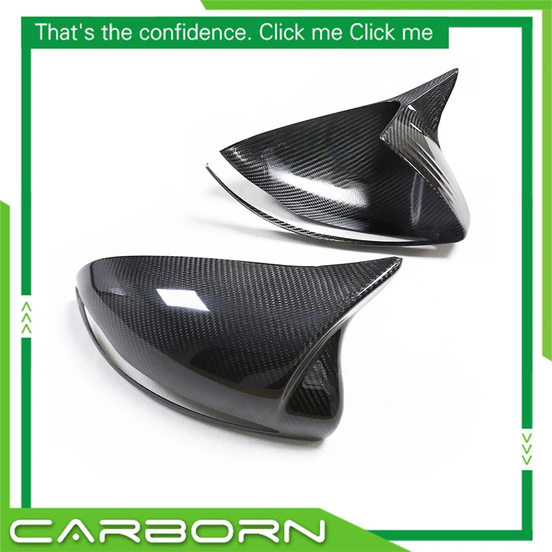 For Mercedes Benz W205 W222 W213 W238 X205 15-22 LHD Sticky Type/Replacement OEM/OX Horn Look Real Carbon Fiber Mirror Cover