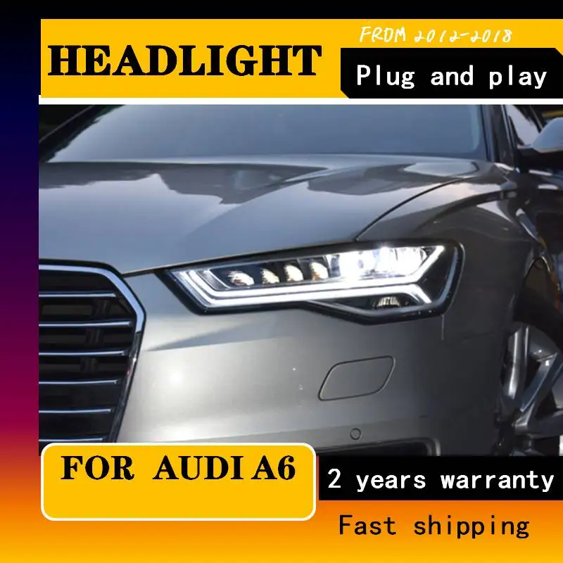 Car Styling Head Lamp For Audi A6 Headlight 2012-2018 A6L C7 Headlights DRL Headlight Assembly Auto Accessories