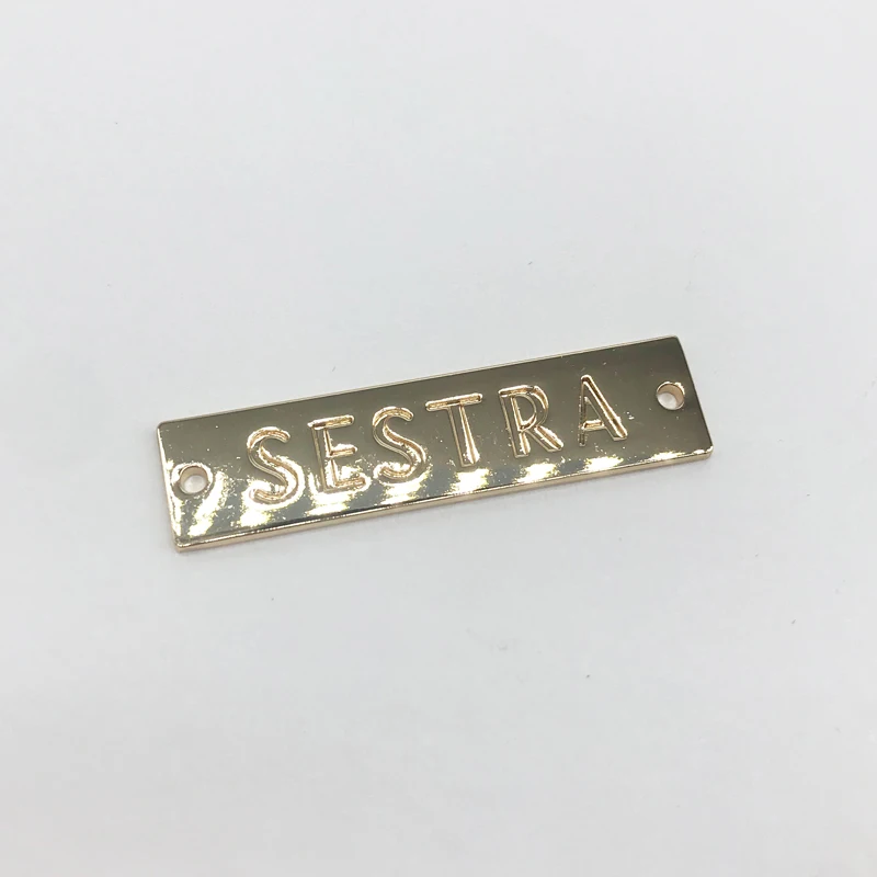 Custom Clothing Metal Labels For Jeans Metal Logo Clothes Zinc Alloy Tags Woven Bag Customized Brand Logo Metal Mark Gift Label