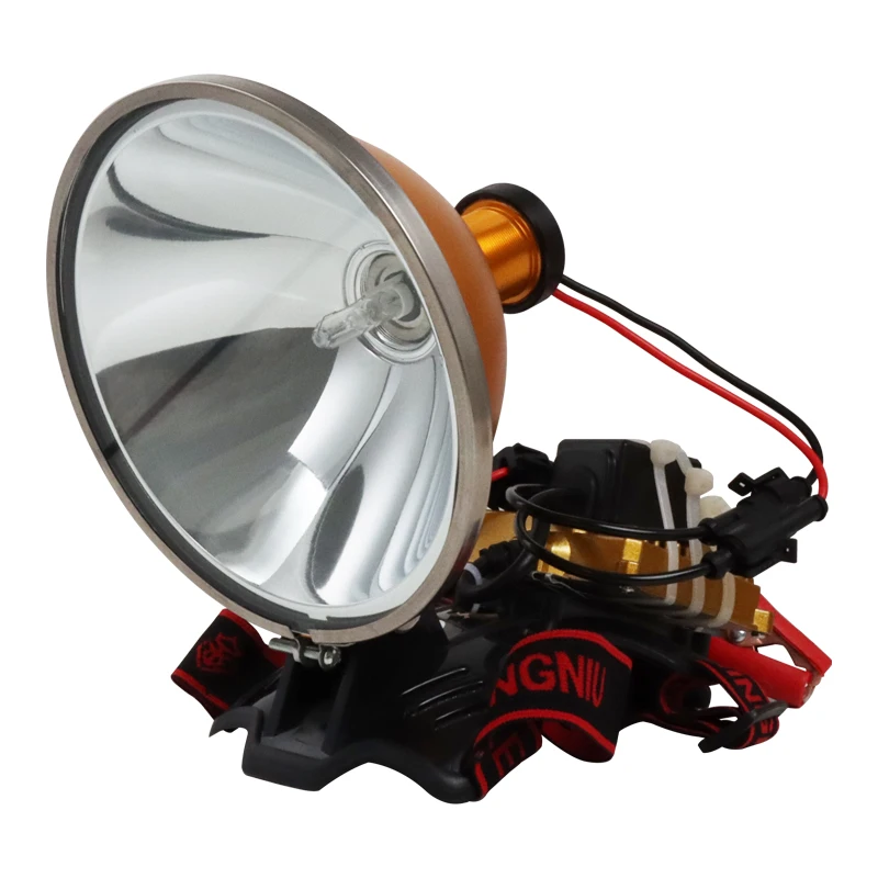 Super bright 20000Lm HID headlight outdoor hunting 12V strong light long-range headlamp 100W xenon lamp