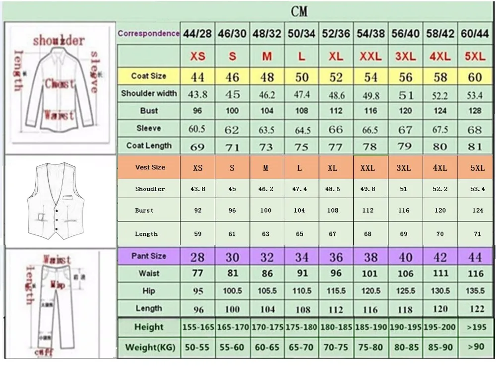 Costume de mariage pour hommes, Orange, blanc, 3 pièces, décontracté, Slim, Terno, sur mesure