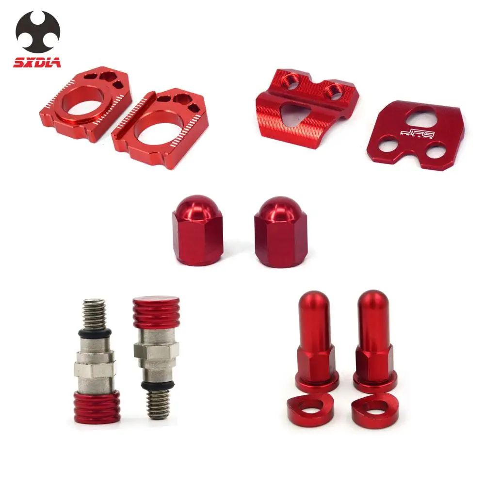 Motorcycle Valve Cap Air Bleeder Relief Valve Brake Hose Clamps Axle Block For HONDA CR 125R 250R 450R CRF250X CRF250R CRF450R