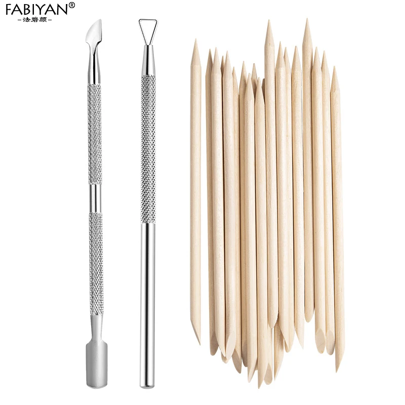 Nail Art Wooden Sticks 50/100Pcs /Lot Rhinestones Stickers Dotting Pen Pusher Polish Remover Manicure Pedicure Care Tools