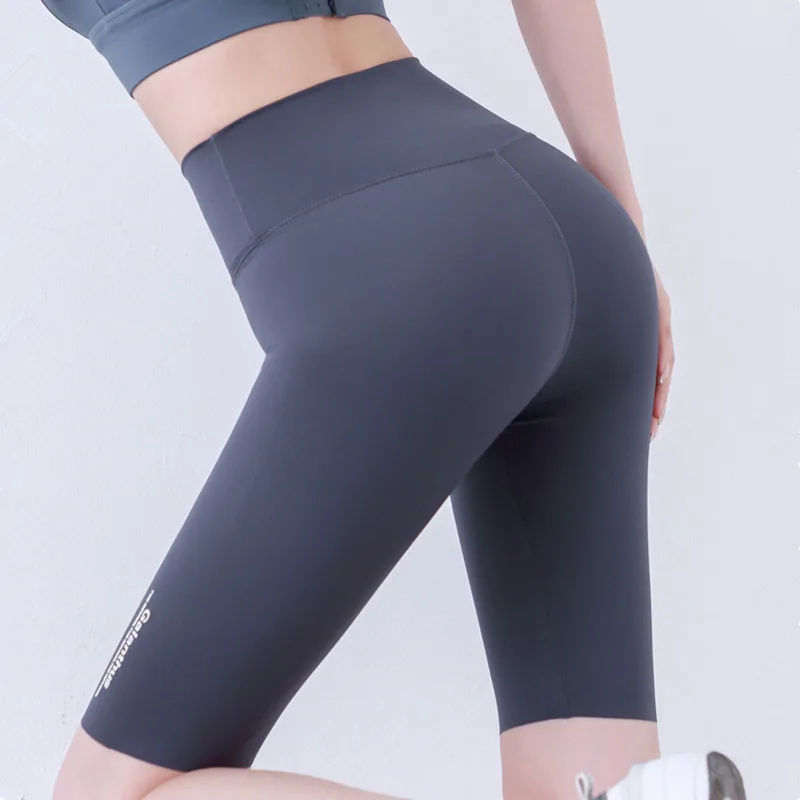 Fashion Spring Summer Women Five-Point Leggings Outer Wear Lady Thin High-Waisted Abdomen Buttocks Stovepipe Yoga Cycling Shorts
