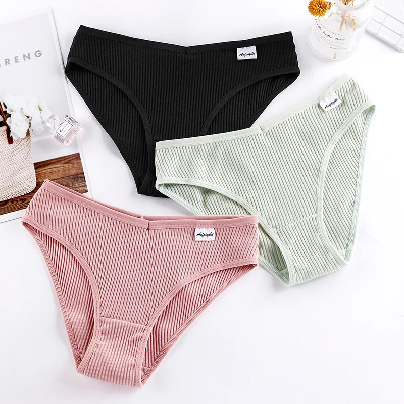 3pcs Women Panties Cotton Underwear For Woman Briefs Female Panties Cotton Lady Lingerie Intimates Women's Underwear BANNIROU