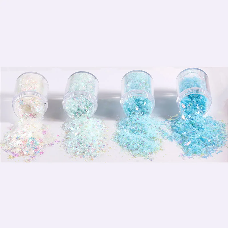 10g/Bag Holo Fairy Mixed shape Glitter Sequin/Nail Flakes DIY Transparent Sequins/Mermaid Hexagon Paillettes flakes for nail gel