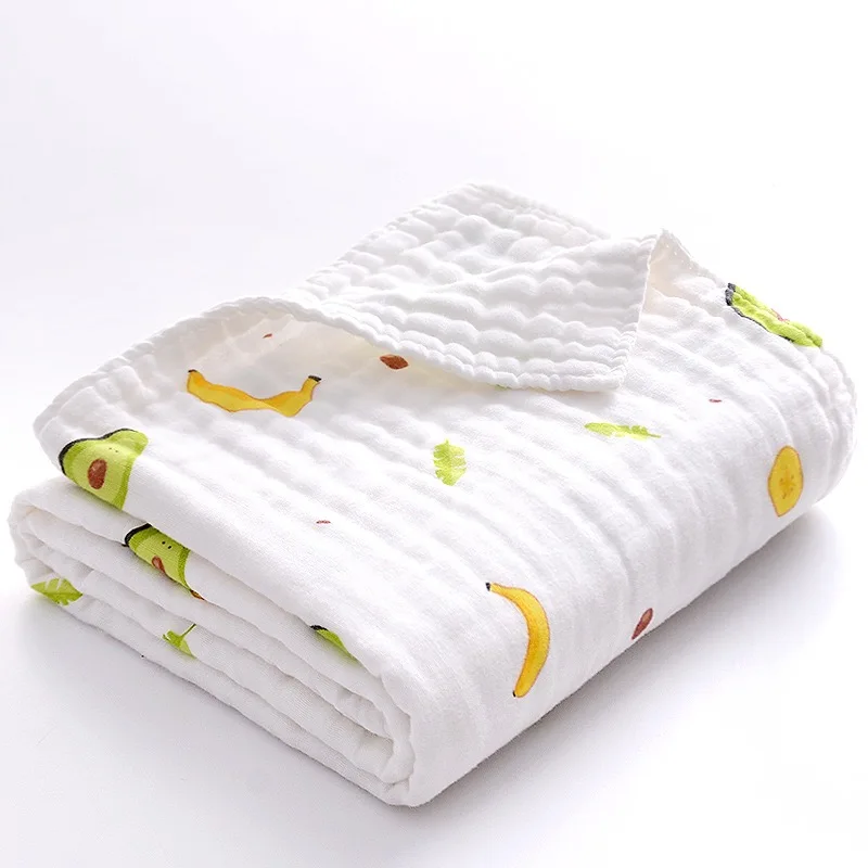 Baby Bath Towel Muslin Cloth Kids Bathrobe Child Blanket Wrap for Newborn Infant Toddler Boys Girls Gauze Cotton 110*110cm