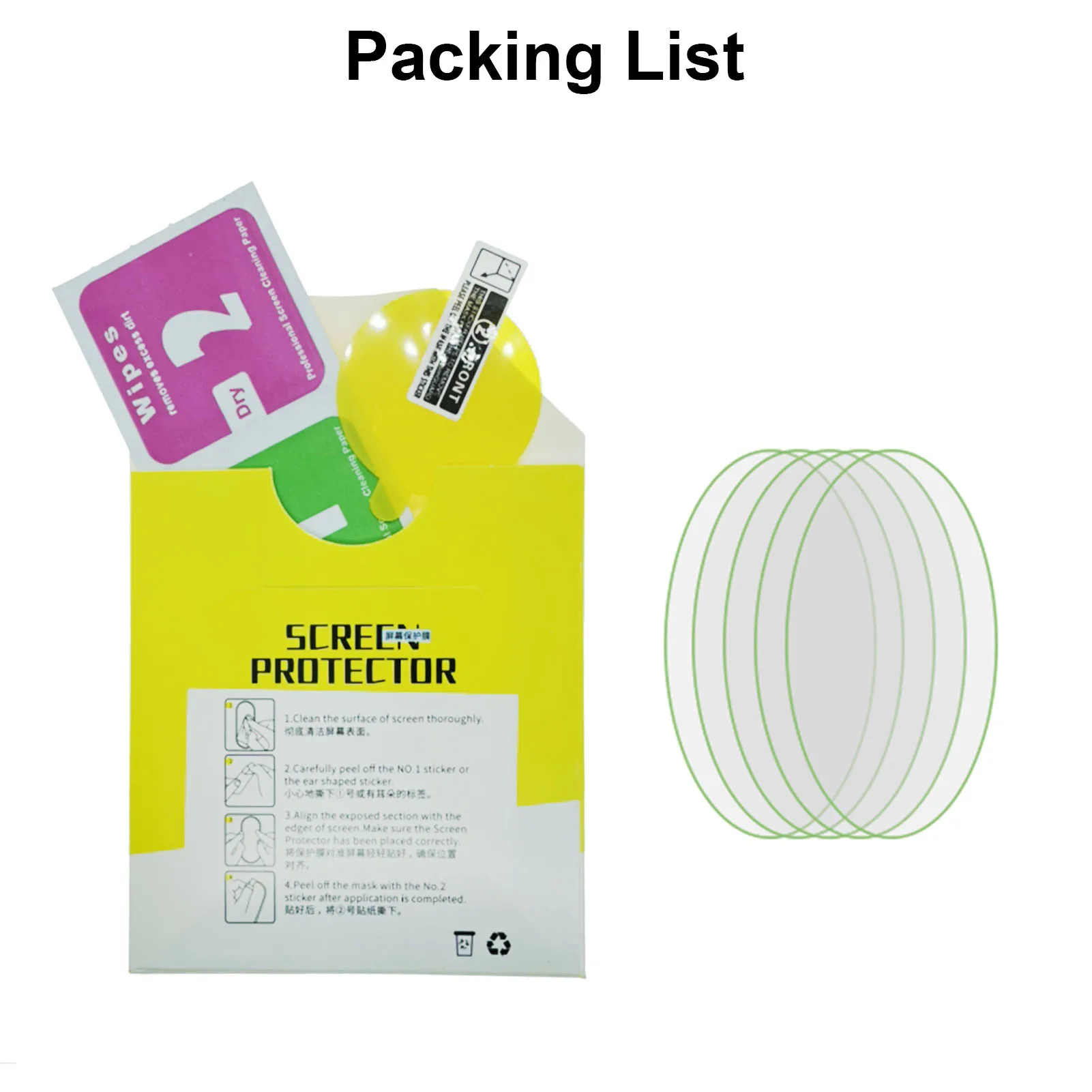 5Pcs HD ฟิล์ม TPU สำหรับ AirTag Key Finder ป้องกันภาพยนตร์สำหรับ Airtags หน้าจอสัมผัสกาว HD Ultra-Clear รอบ TPU Cover