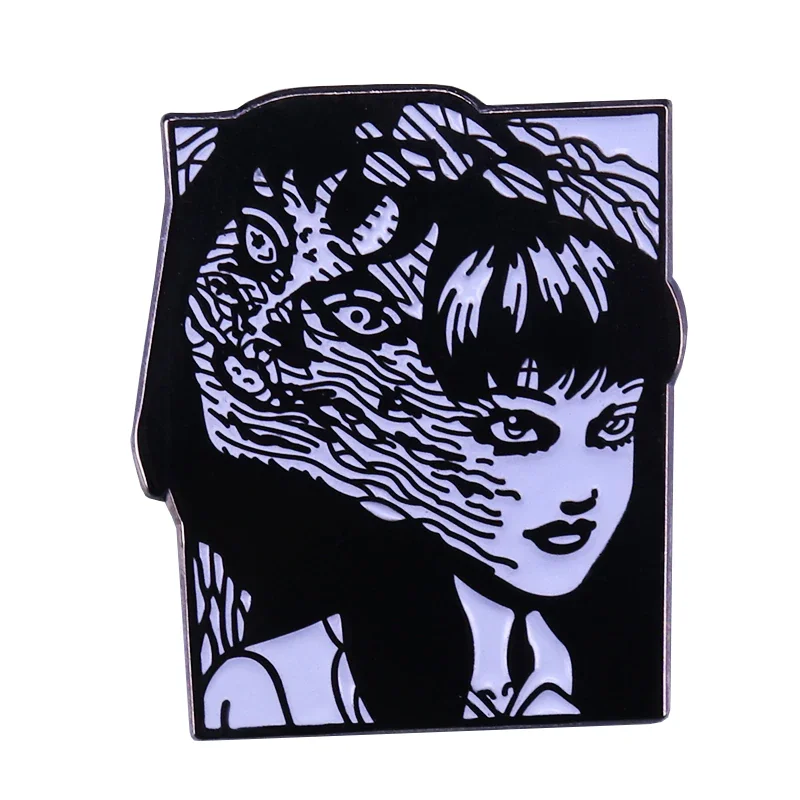 Junji Ito Tomie brooch Horrific Eyeball Pins Picasso style jewelry