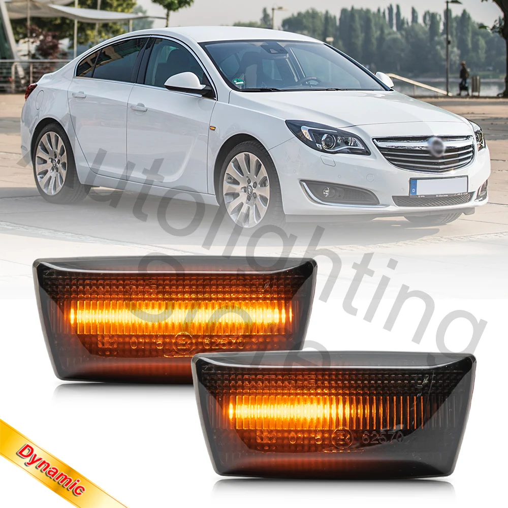 2x Dynamic Led Amber Side Marker Turn Signal Light For Cadillac BLS CTS Coupe Wagon Chevrolet Aveo Cruze Side Indicator Lamps