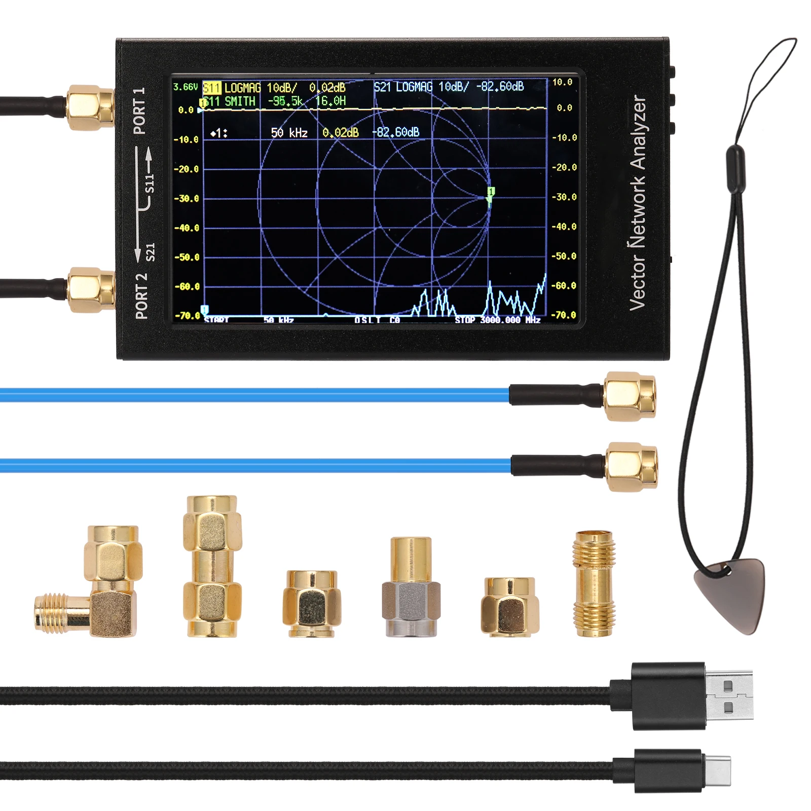 

4.3 Inch IPS LCD Display Vector Network Analyzer S-A-A-2 Antenna Analyzer Short Waves HF VHF UHF Vector Network Analyzer