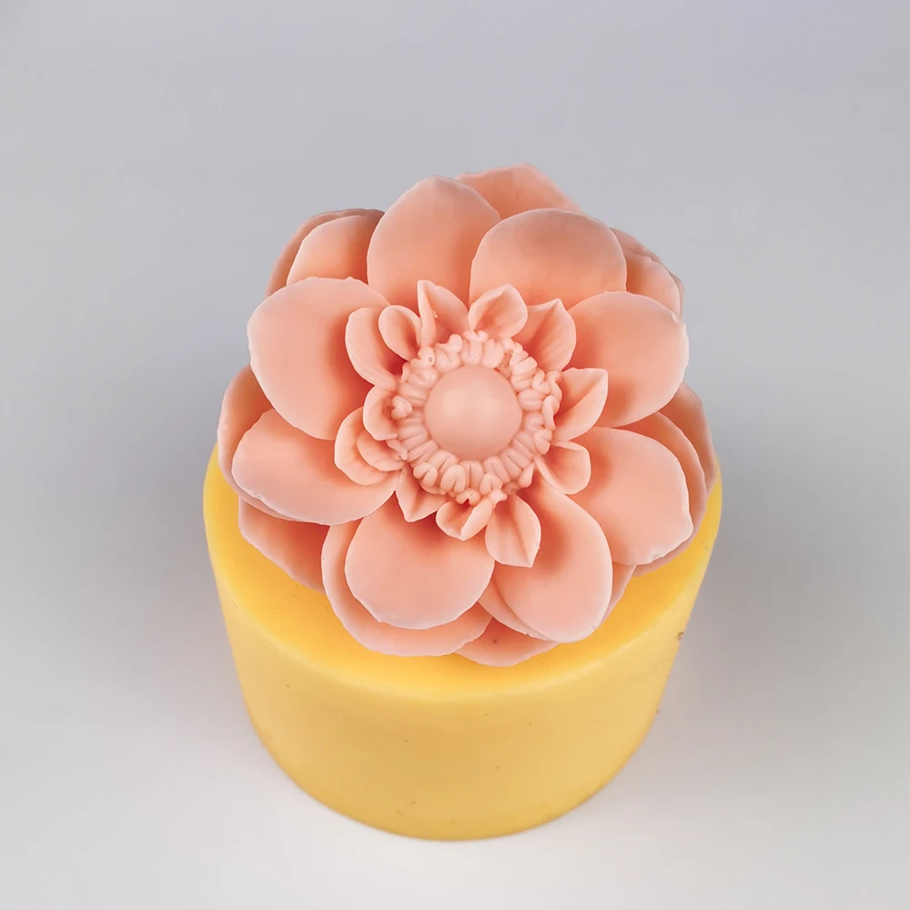 HC0281 PRZY Rose Peony Flower Molds Mold Silicone Decoration Plant Soap Molds Flowers Candle Moulds Bouquet Making Clay Resin