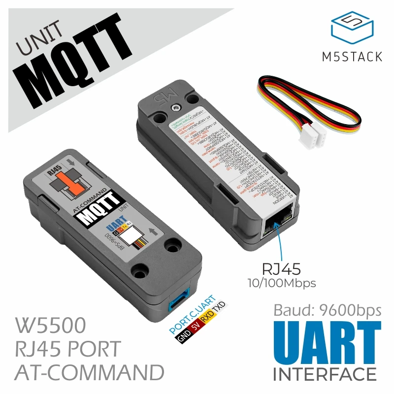 Unidade MQTT oficial M5Stack com porta RJ45 (W5500)