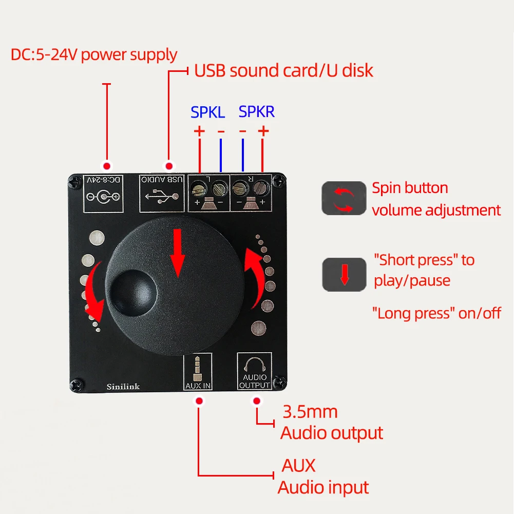 2X50W Kỹ Thuật Số Mini Khuếch Đại Âm Thanh Ban Kênh Đôi Loa HIFI AUX Power Amp Mô Đun Nguồn Bluetooth-tương Thích 5.0