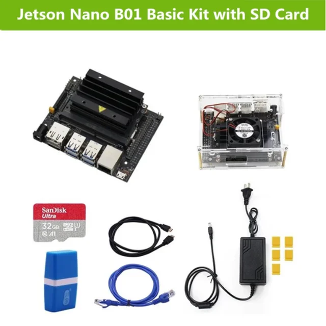 Nvidia Jetson Nano B01 Board Basic Kit With Sd Card Acrylic Case And 5v 4a  Dc Adapter For Programming Learner Diy Kit - Demo Board - AliExpress