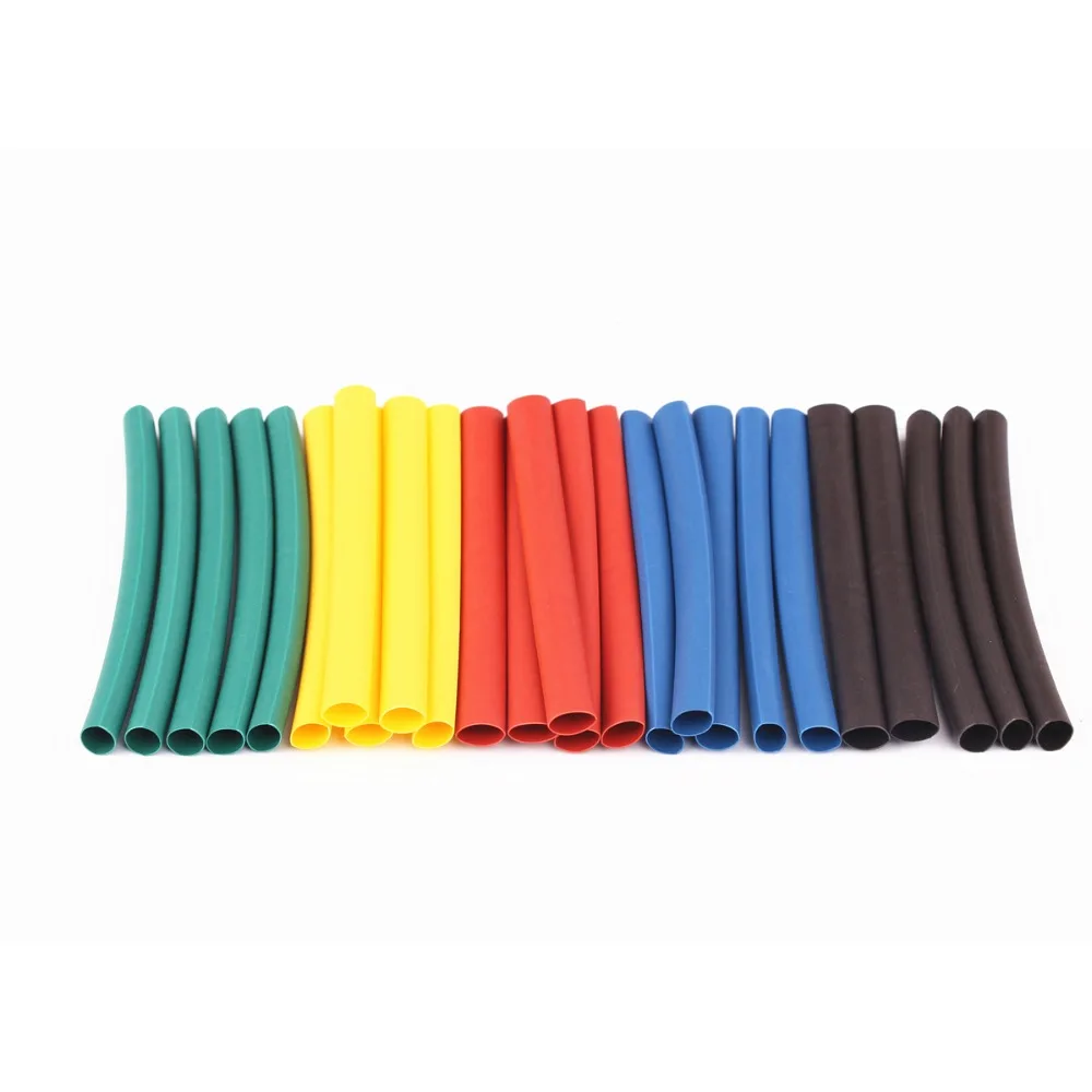 410Pcs 5 Color 10Size Multicolor Heat Shrink Tubing 2:1 Assorted Polyolefin Heat Shrink Tubing Tube Cable Sleeves Wrap Wire Set