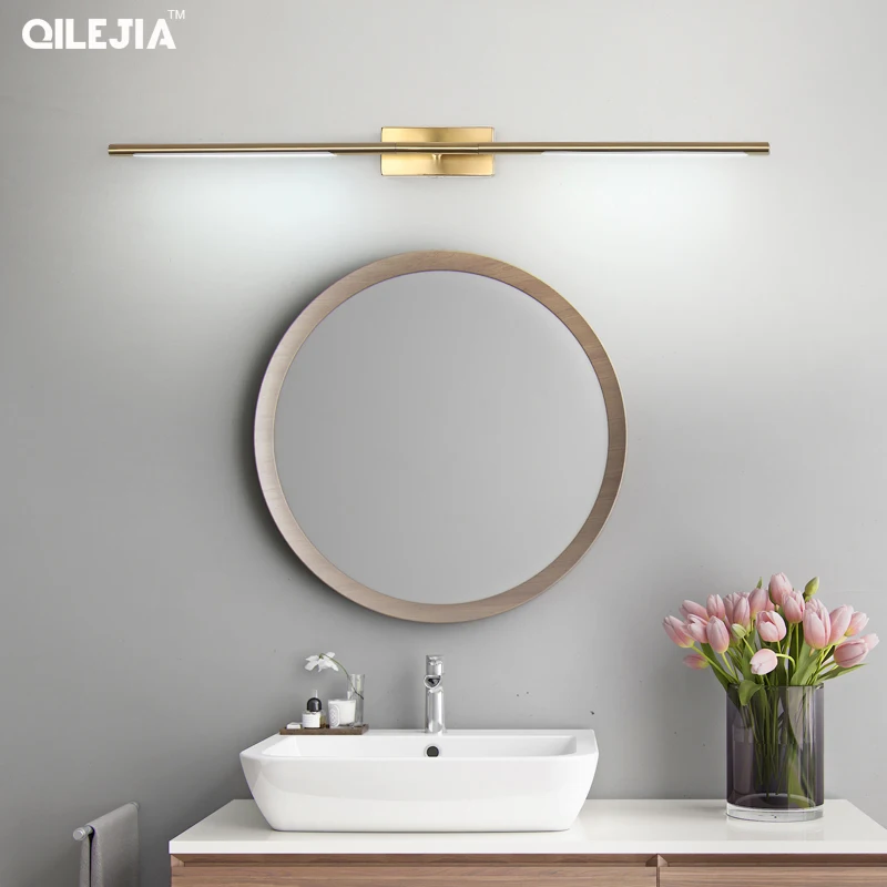 Modern led mirror lighting 6W 8W 12W AC90-260V wall mounted wall sconce industrial bathroom lighting stainless steel