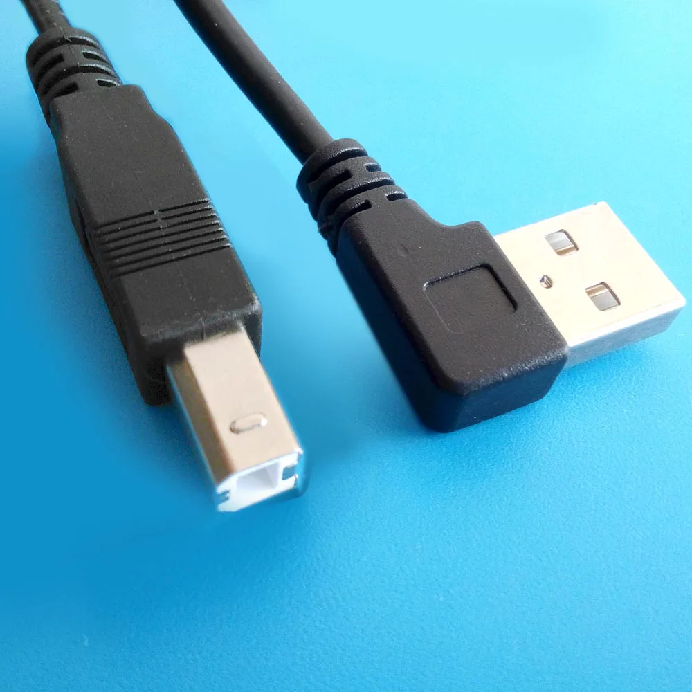 Кабель-удлинитель USB A (штекер), левый поворот (штекер), кабель для печати