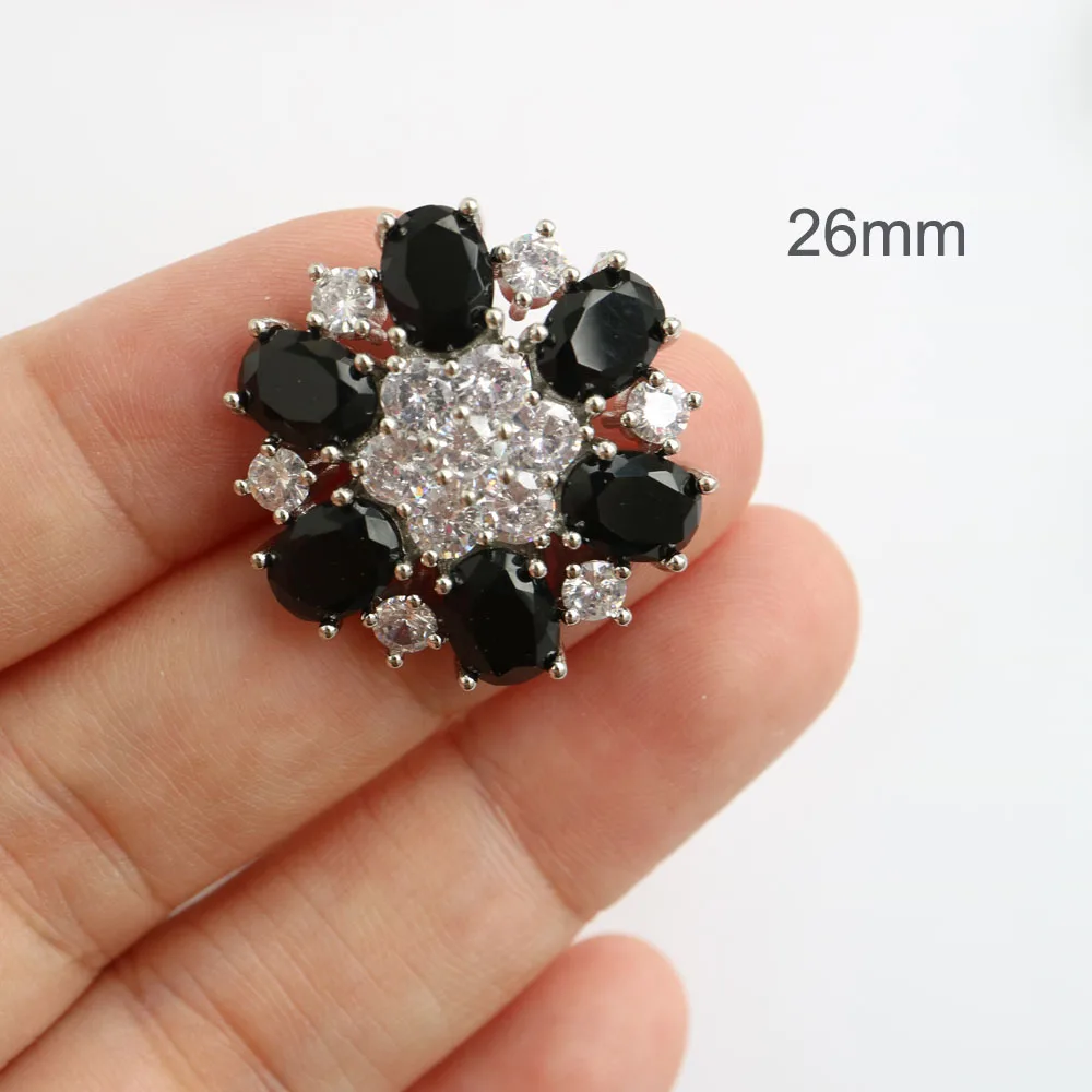 5pc Luxury Crystal Buttons Rhinestone Cubic Zirconia Button for Clothes Decorative CZ Sewing Cashmere Knit Cardigan