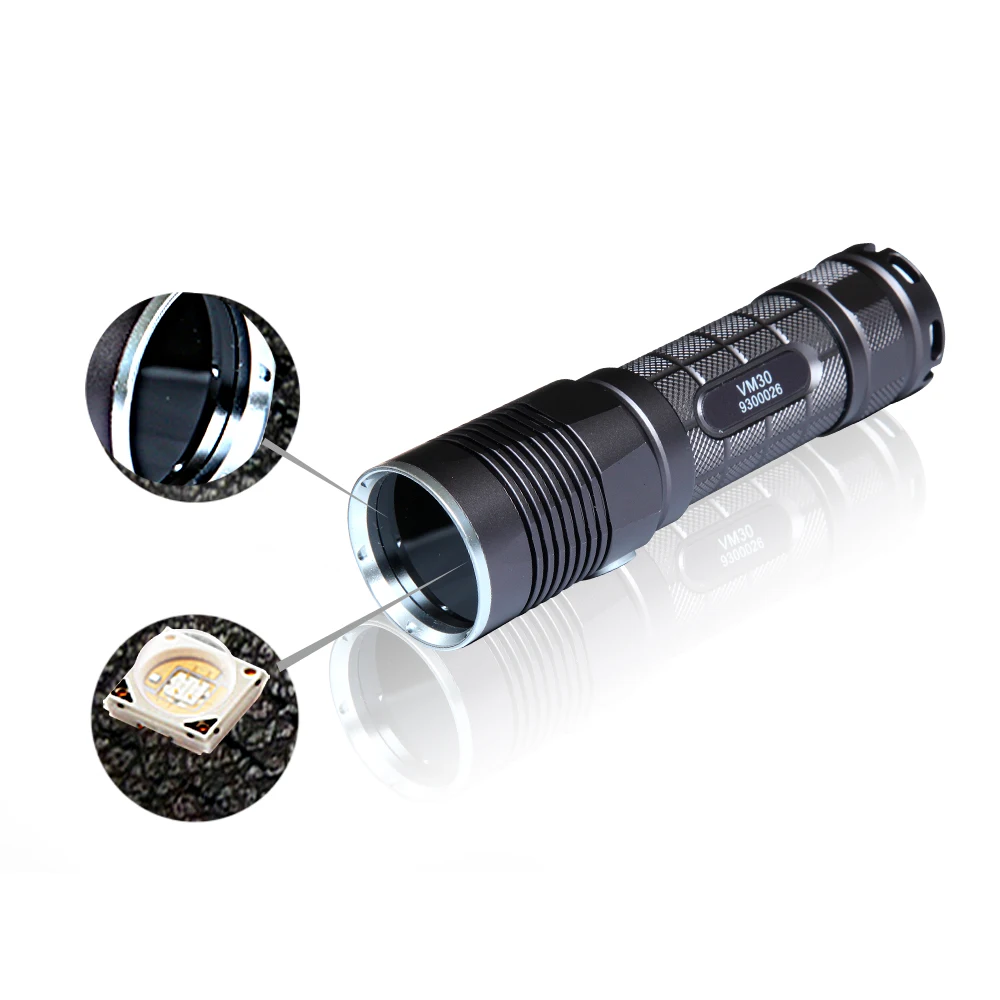 

Free Shipping YUSHI VM30 Waterproof LED 365nm Industrial NDT UV Blacklight Flashlight for Fluorescent Penetrate Testing