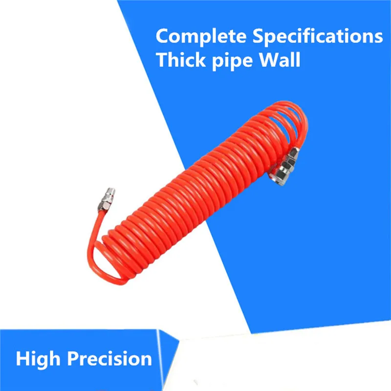 3M 6M 9M 12M 15M Pneumatic Tool PU 6X4 8X5 12X8mm Air Compressor Telescopic Spiral Hose Spring Tube Flexible Pipe PP20+SP20 Type