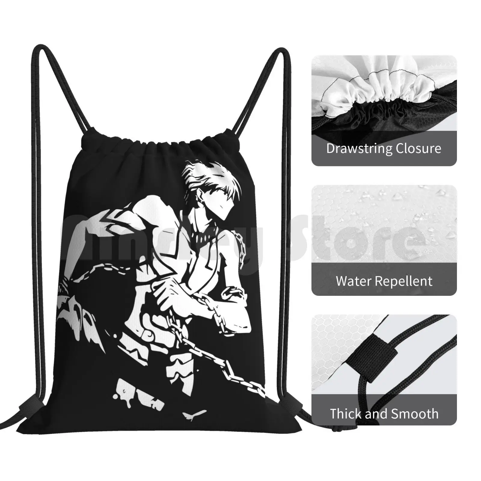 Gilgamesh Backpack Drawstring Bag Riding Climbing Gym Bag  Gilgamesh Fate Zero Fate Grand Order Anime Animation Pop Art Manga