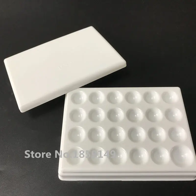 1pc Dental lab Dental material 24 Slot plastic Palette mixing plate stain powder mixing tool