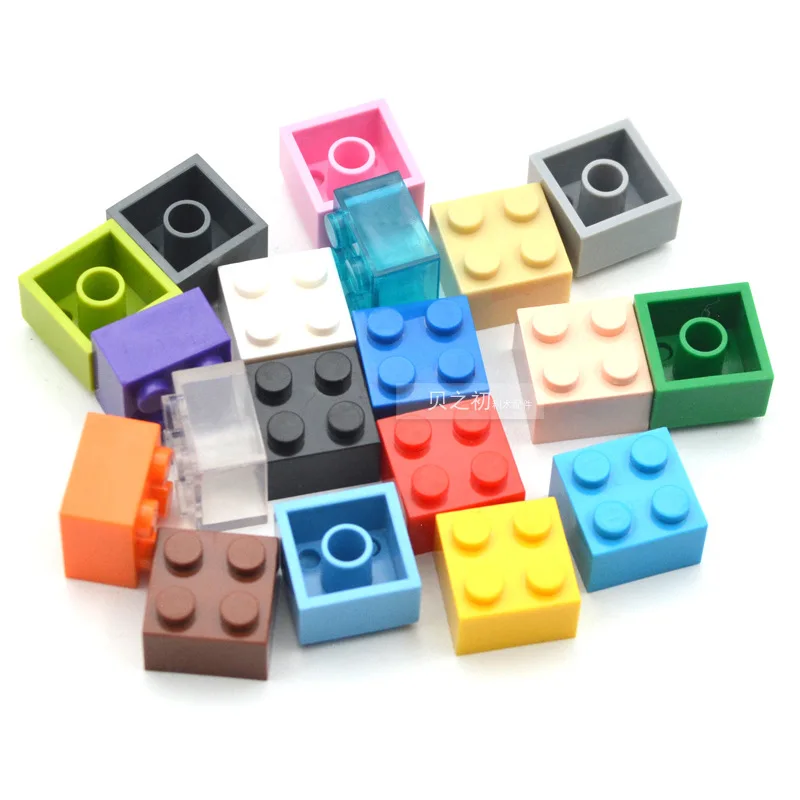 

100g/pack Bulk Parts 2x2 Dots Thick Bricks Building Blocks Plate MOC Figures Model Assemble Educational Toys for Children 3003