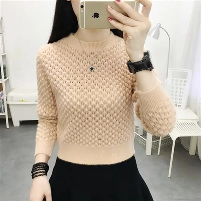 Woman Sweaters Short Sweater Women\'s Loose 2024 Knitwear for Autumn Winter Top Femme Chandails Pull Hiver