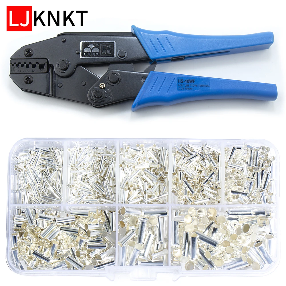 

EN Electrical Crimp Cord Wire Tube Butt Wiring Copper Cable Tubular Plier Hand Tool Crimping range Connector Terminals crimper