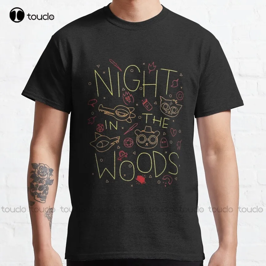 Night In The Woods-Camiseta clásica para hombre, camisa de manga corta, personalizada, con estampado Digital, Unisex, Xs-5Xl