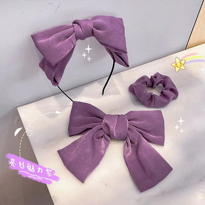 Purple Headband Large Scrunchie Elastic Hair Women Designer Accessories for Baby Girls Clip Hairbands Bandeau Femme Pour Cheveux