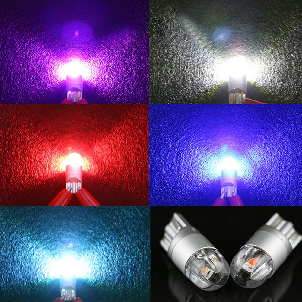 New Car LED T10 3030 2SMD Reading Dome Lamp Marker Light Wedge Lights License Plate Bulbs W5W 168 194 192 DC 12V Car Accessories