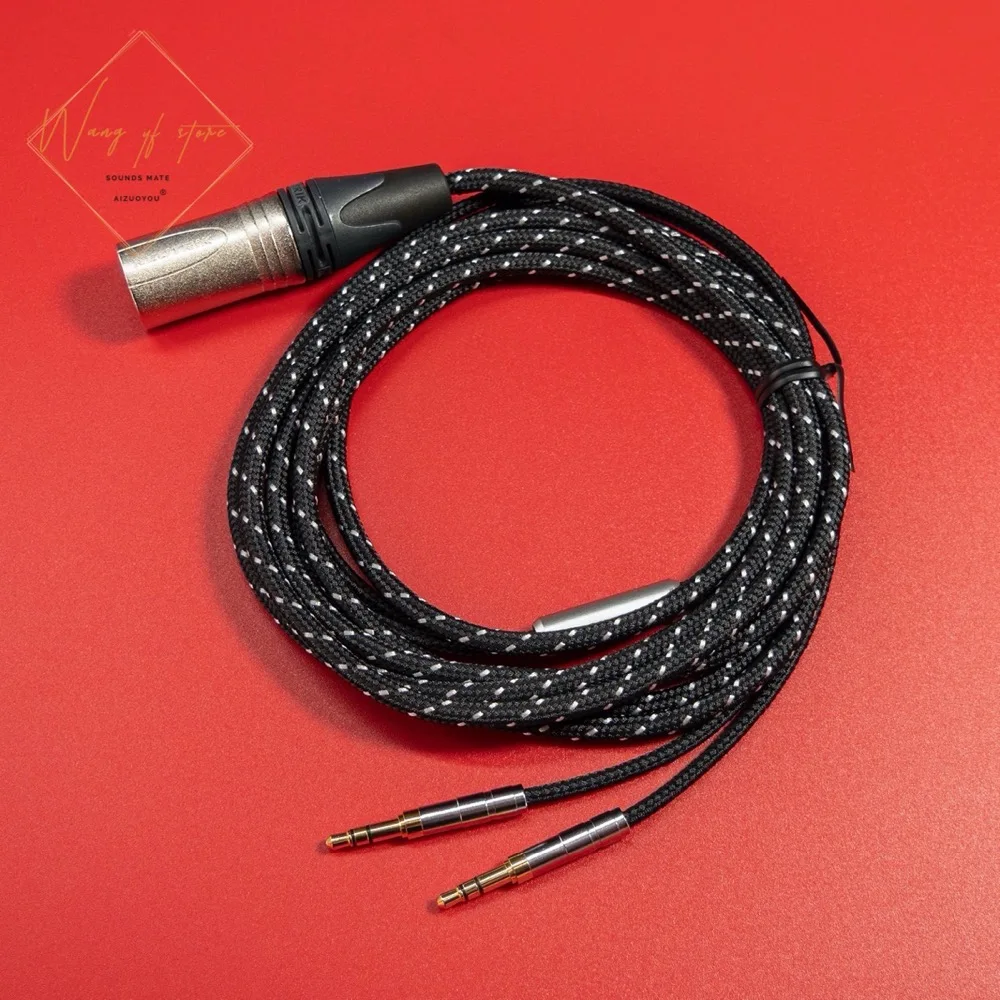 

Hifi Balanced Audio Cable For Beyerdynamic Amiron T5p Headphone XLR 4 Pins CANNON PLUG 1.2M