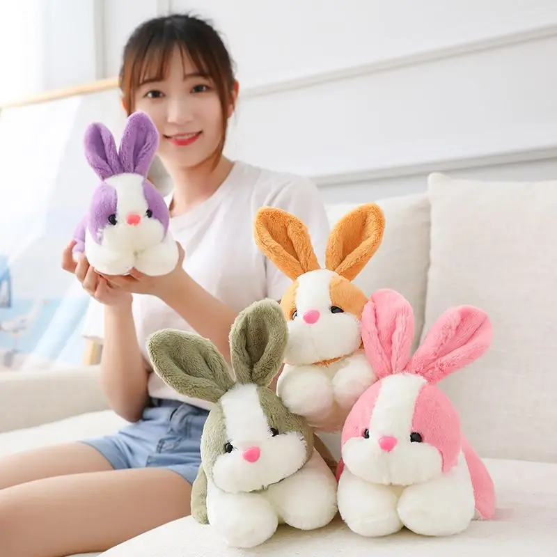 22Cm Mô Phỏng Thỏ Kawaii Sang Trọng Búp Bê Nhồi Bông Dễ Thương Thực Tế Động Vật Thỏ Sang Trọng Đồ Chơi Trang Trí Nhà Hoạt Hình Trẻ Em Quà Tặng