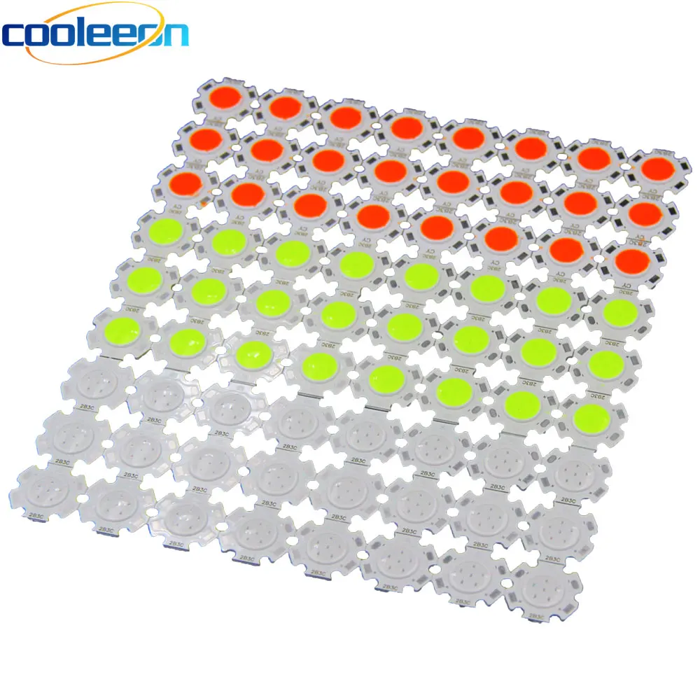 Holofote de led redondo com chip cob, holofote redondo para iluminação interna 3w 5w 10w 20w 50w 200w, placa cob circular