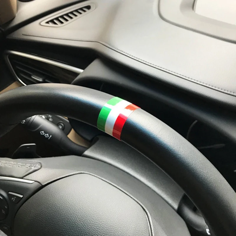 Pegatina de coche personalizada bmwcoloreada de Alemania, Italia, Franch, Bandera Nacional de España, pegatinas de volante, pegatinas de rejilla