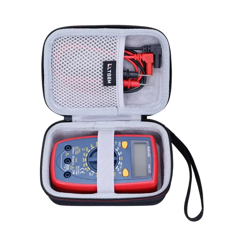 LTGEM EVA twarda obudowa dla AstroAI multimetr cyfrowy z Ohm Volt Amp i diody Tester napięcia miernik (podwójny połączone dla Anti-Burn)