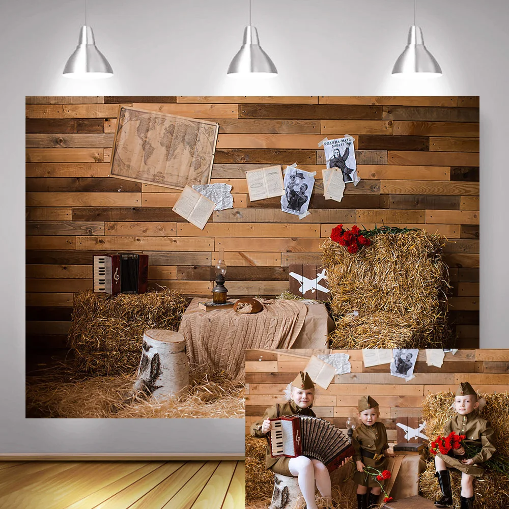 

Autumn Haystack Children Portrait Photography Backdrop for Photo Studio Fall Thanksgiving Harvest Rustic Wood Wall Photocall