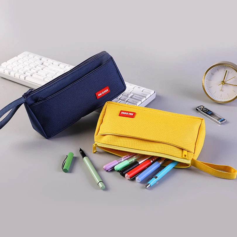 Pencil Case Black Estuche School Supplies Pencil Pouch Trousse Scolaire Stationery Estuche Escolar Piornik School Pencil Cases