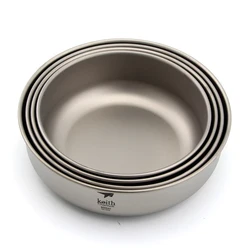 Keith Sets Titanium Bowls Outdoor Camping Picnic Tableware Ultralight Portable Camping Bowl 600ml 700ml 800ml 900ml Ti5376